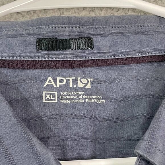 Apt. 9 Shirt Men XL Striped Casual Blue Bird Printed Casual Button Down - Picture 5 of 12